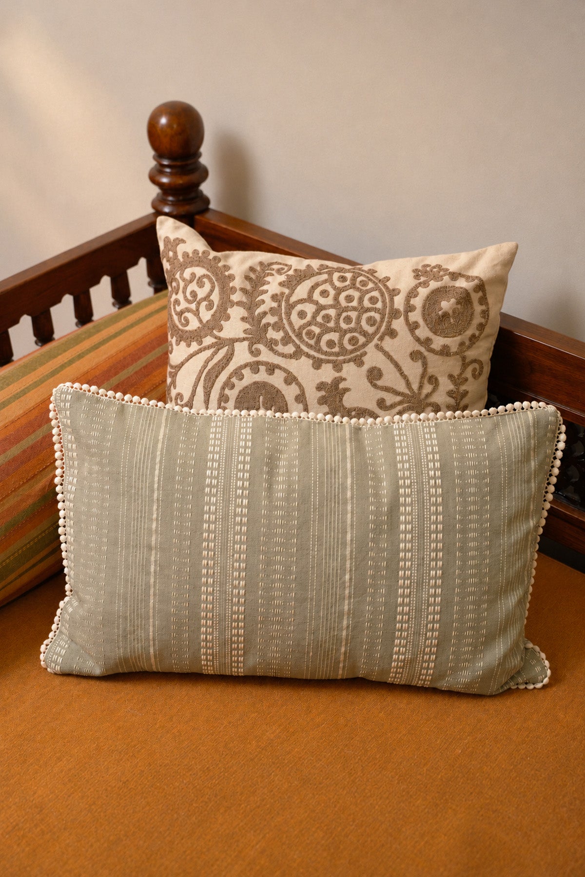 Zia Grey | Woven Textured Neutral | 100% Cotton Cushion Cover For Sofa