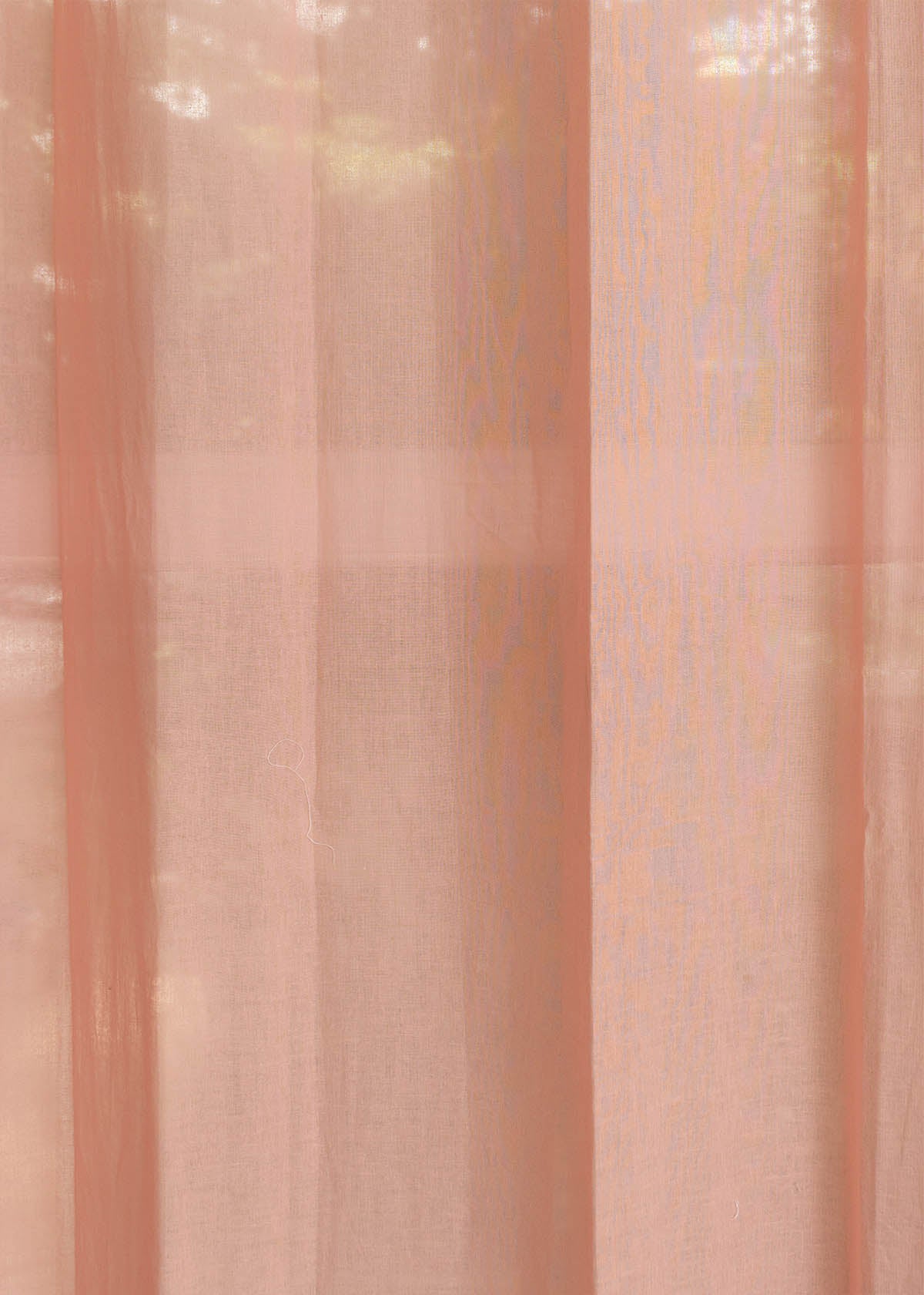 Solid Clay sheer 100% Customizable Cotton plain curtain for Living room & bedroom - Light filtering - Rust
