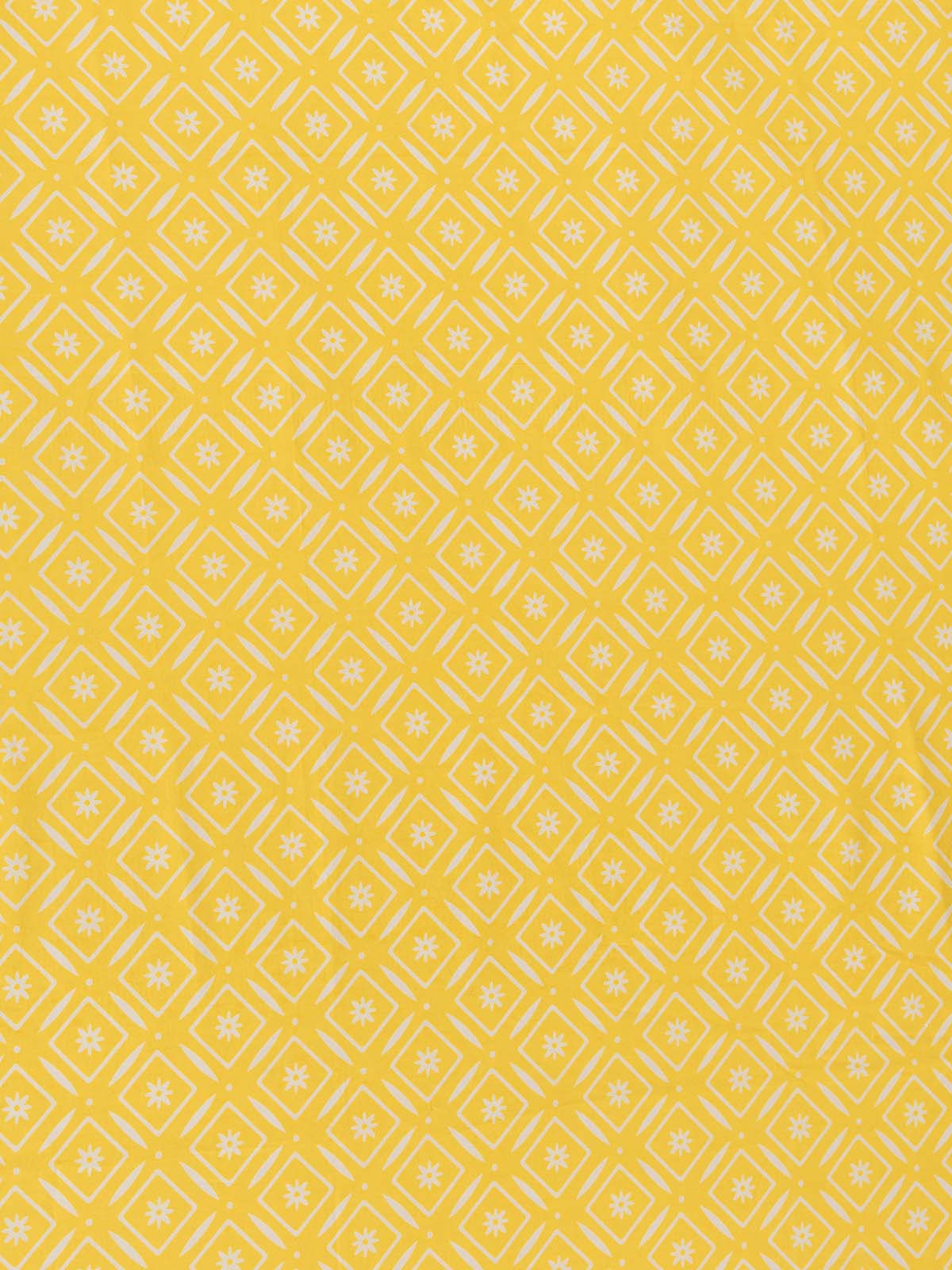 Daisy Fields Printed Cotton Flat Sheet - Yellow