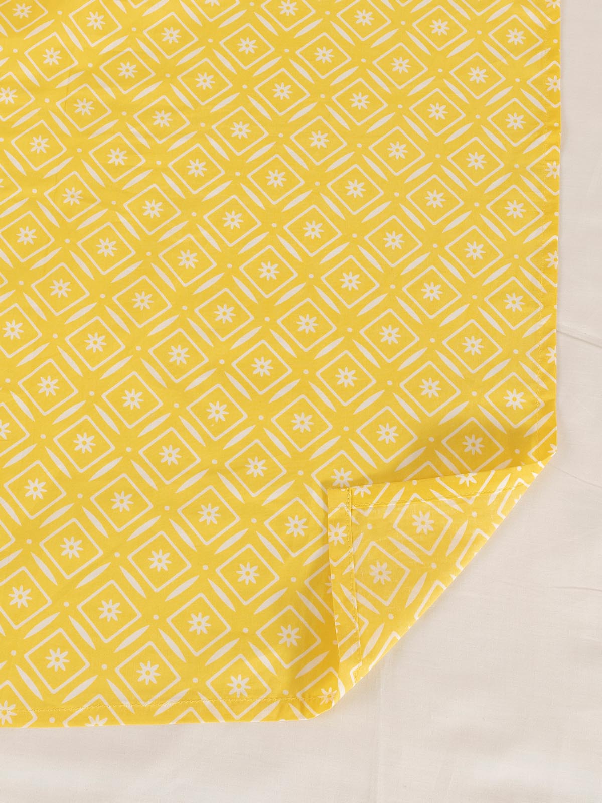Daisy Fields Printed Cotton Flat Sheet - Yellow
