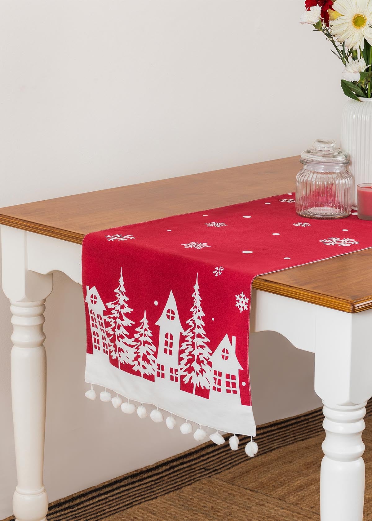 First snow table runner