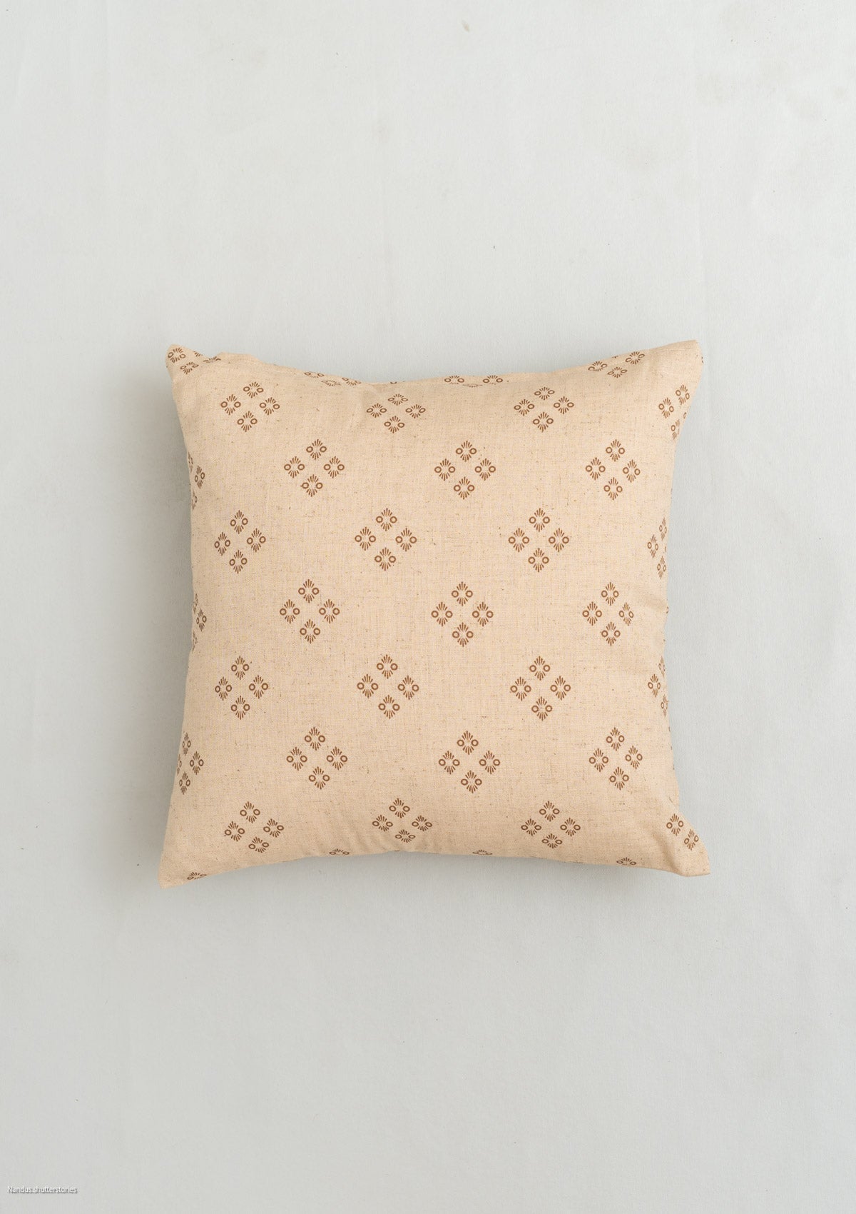 Harvest linen minimal print cushion cover for sofa - Brown