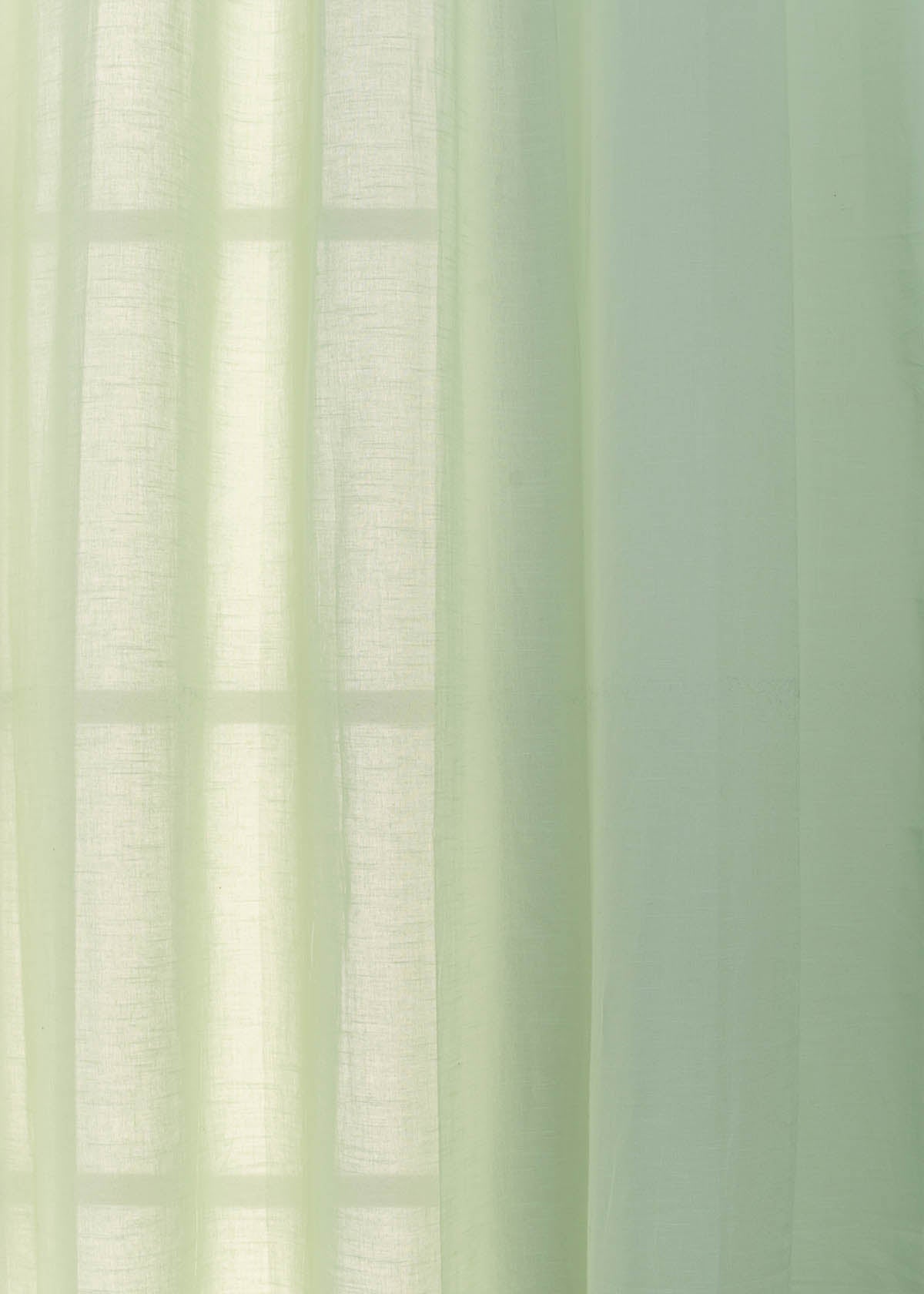 Solid Sage Green sheer 100% Customizable Cotton plain curtain for Living room & bedroom - Light filtering