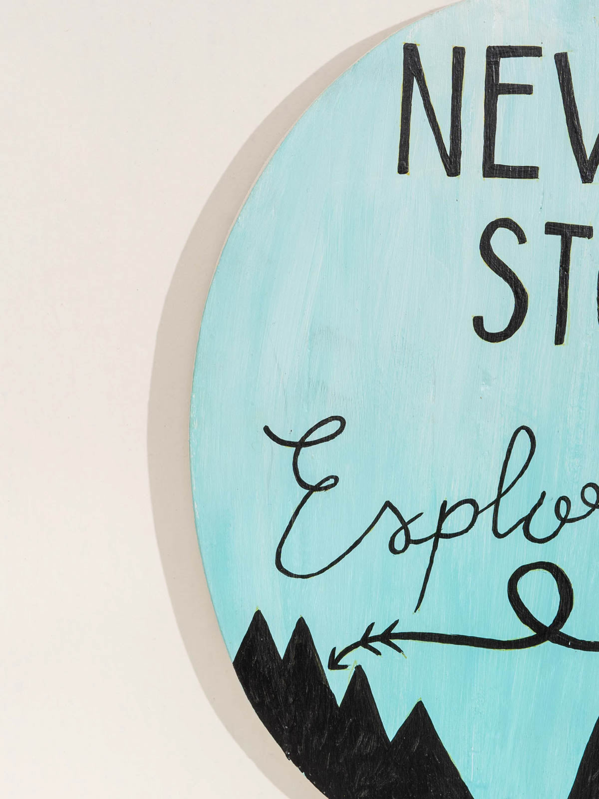 Hand Painted Signage - Never Stop Exploring