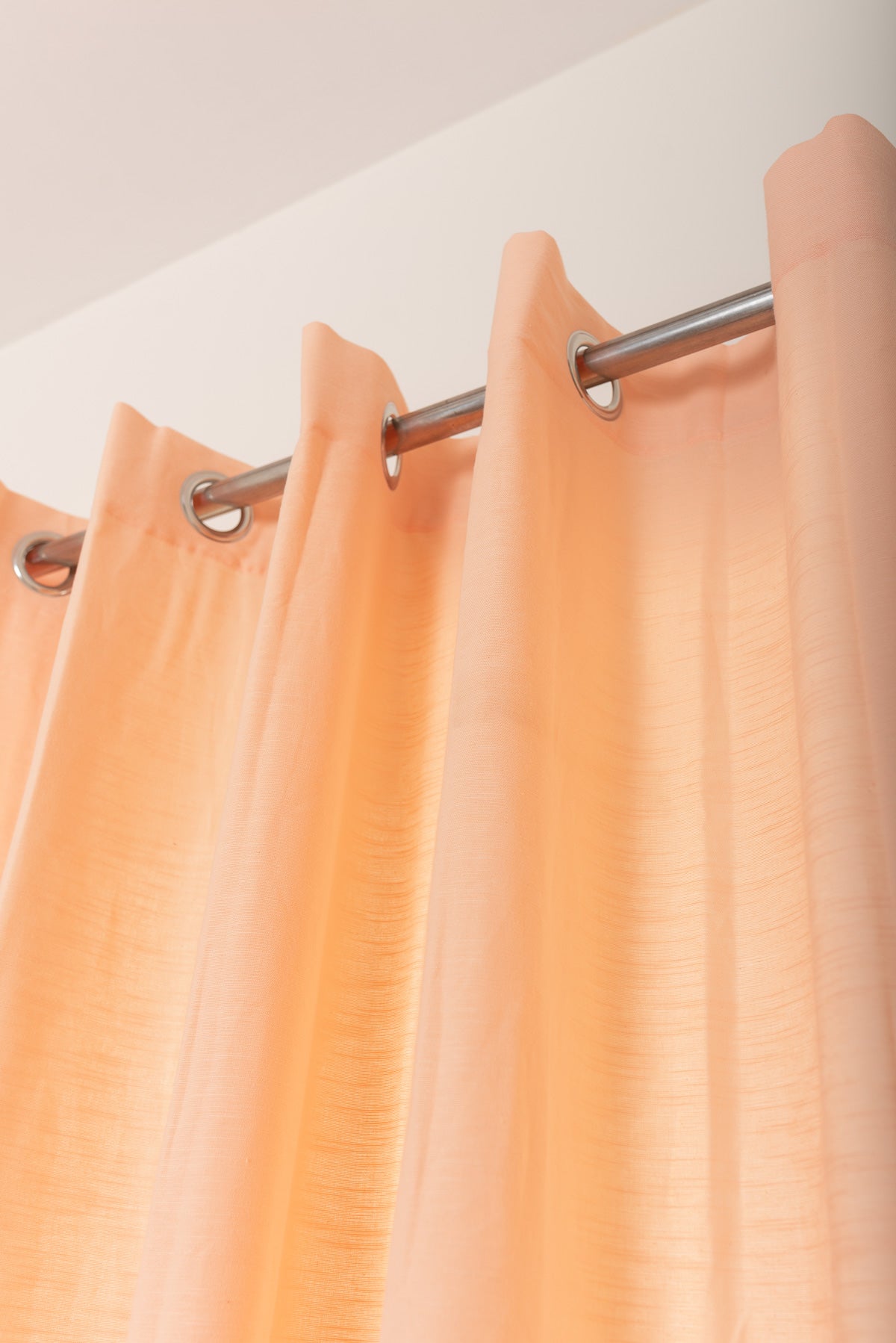 Solid Cotton Sheers in Peach - Single