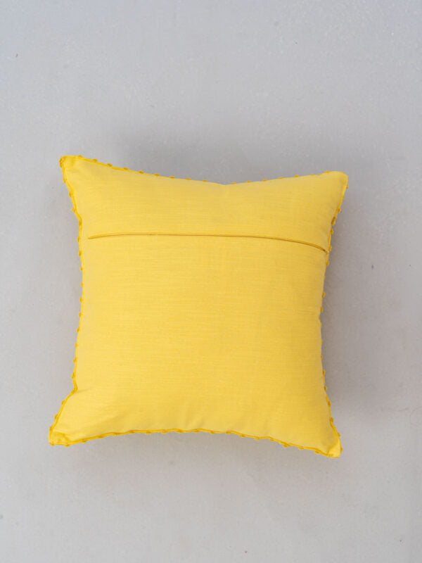 Solid Yellow 100% cotton plain cushion cover for sofa