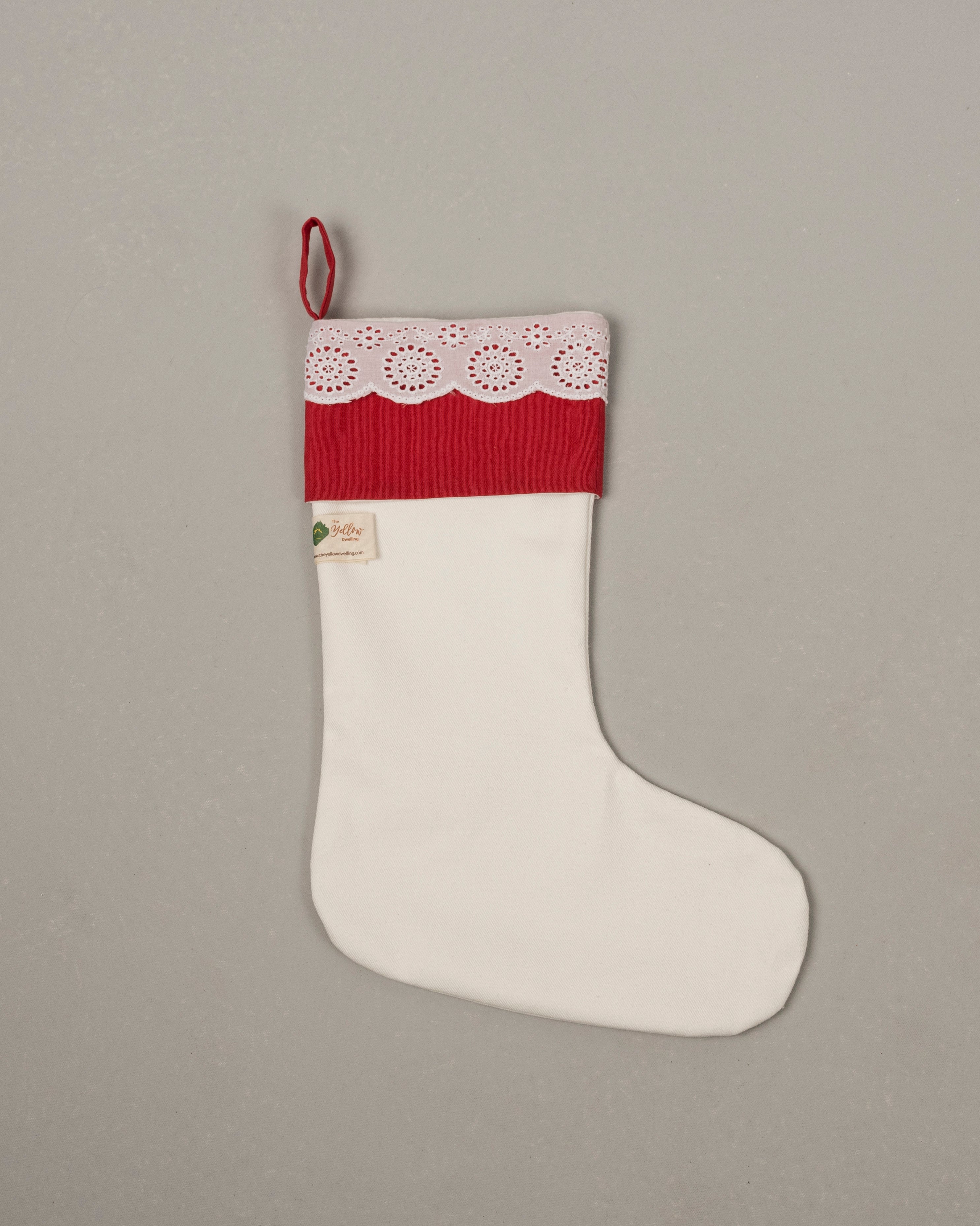 Snowy White  Christmas Stocking