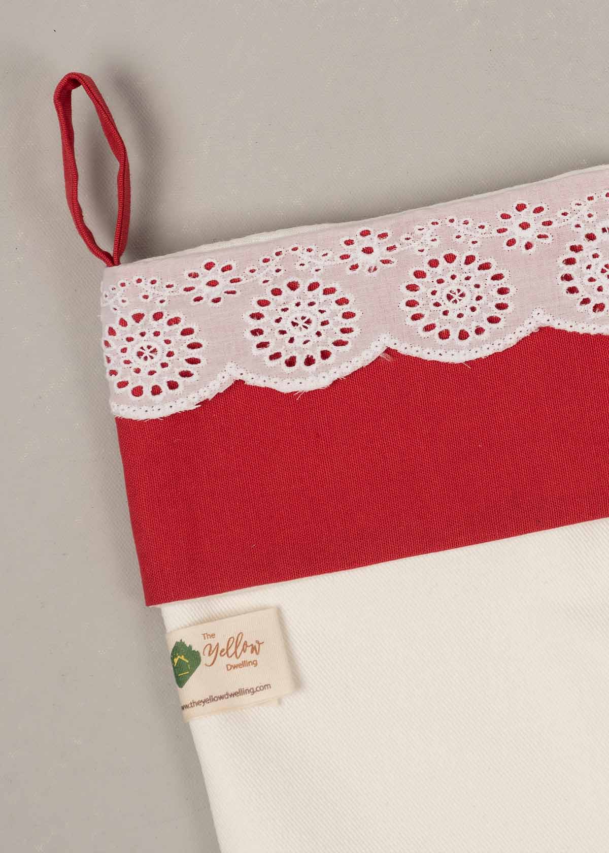 Snowy White  Christmas Stocking