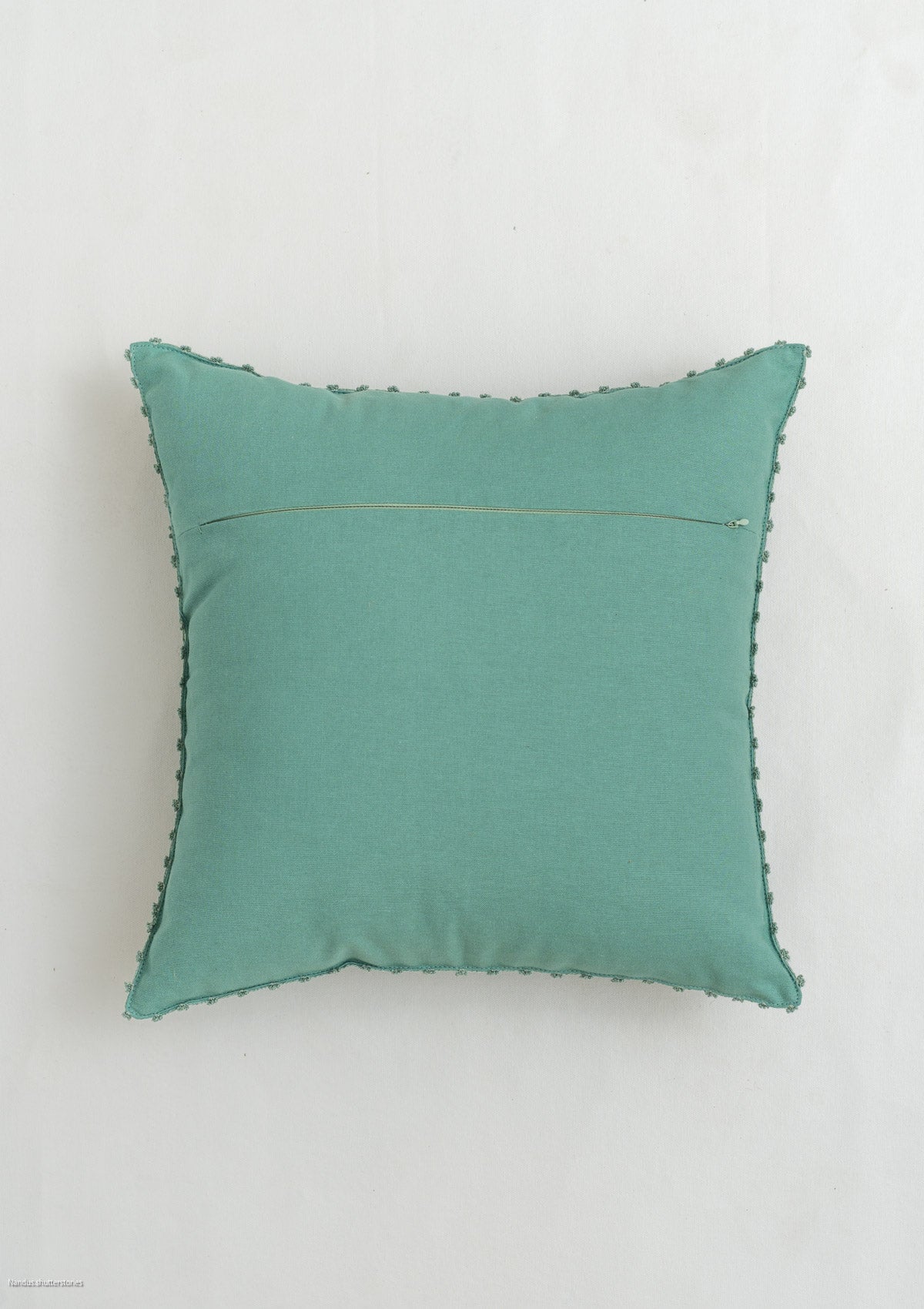 Solid aqua blue 100% cotton plain cushion cover for sofa