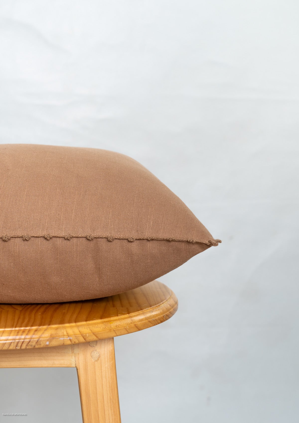 Solid 100% cotton customisable cushion cover for sofa - Chocolate Brown