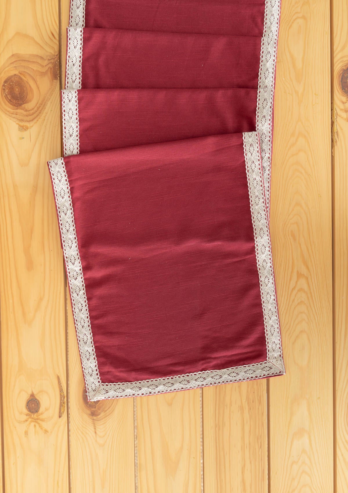 wine red solid Table runner - Wine Red