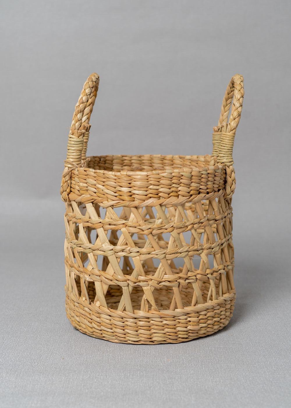 Woven Grass Planter With Handle