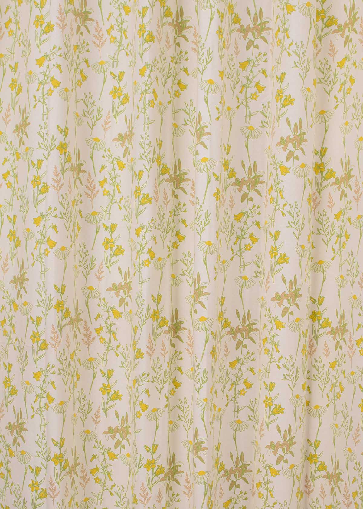 Tulip Garden Printed Cotton Curtain - Multicolor - Single